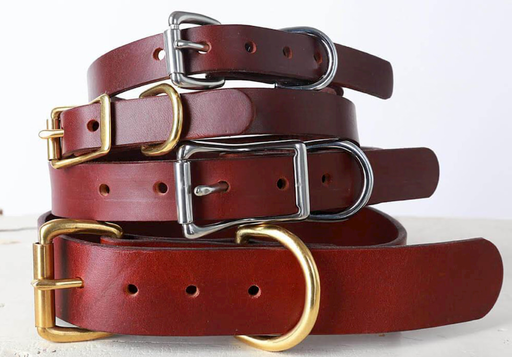 Personalized leather dog collar