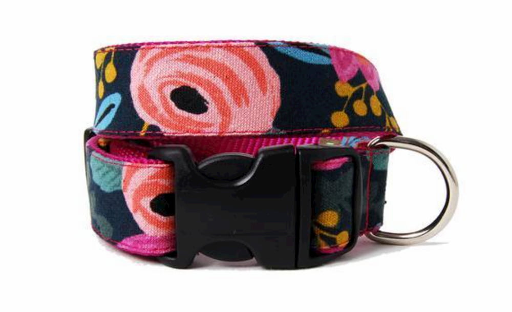 Floral fancy dog collar